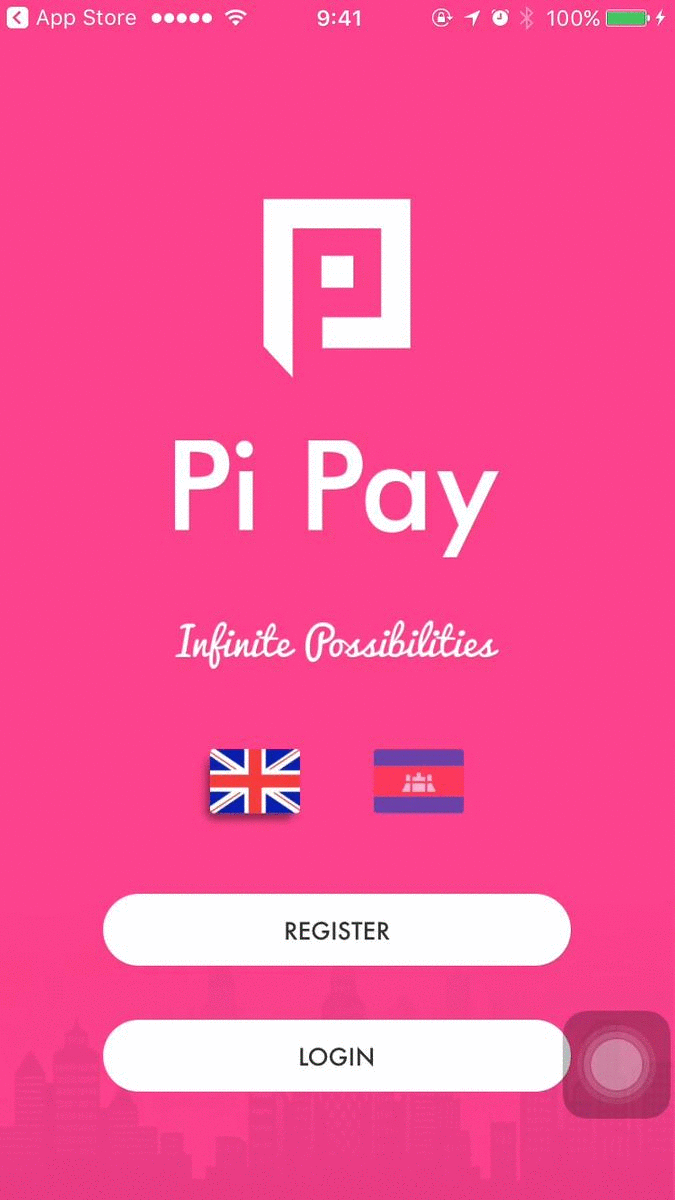 Choose language and register your Pi Pay account